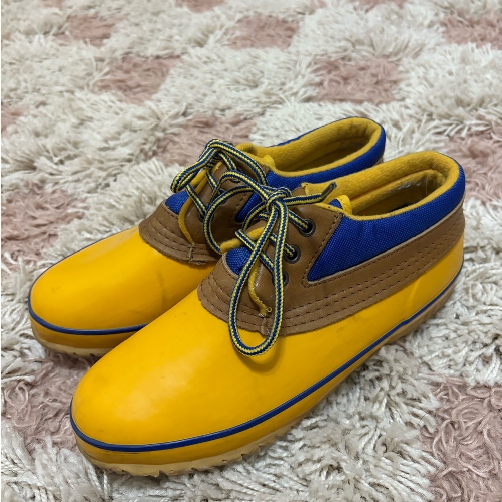 Lands' End Vintage Yellow and Blue Women's Ankle Boots